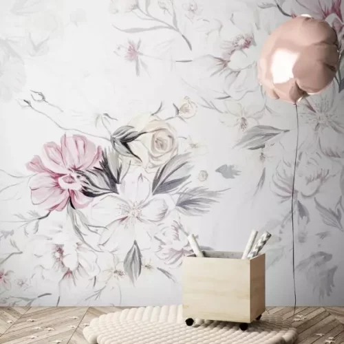 Mural Amour Rose - Flor Chedufau